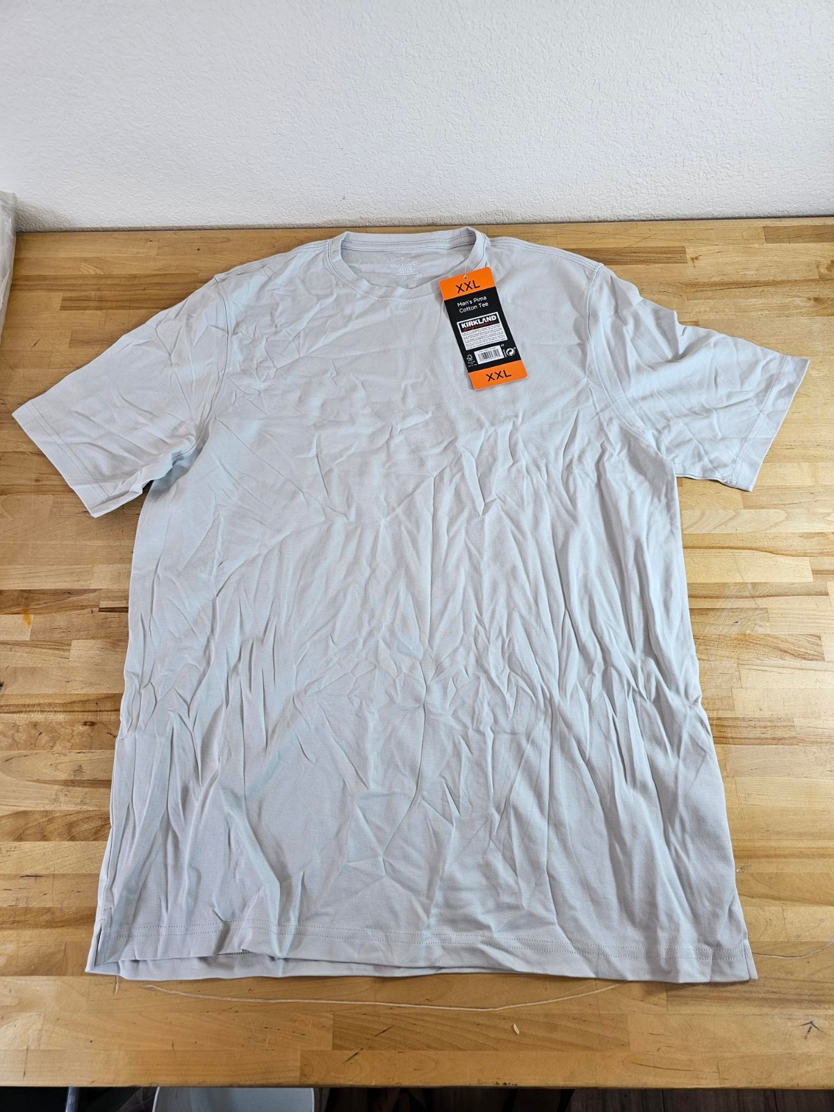 XXL / 2XL - LIGHT GREY - Kirkland Signature Men's 100% Pima Cotton T-Shirt Tee gallery