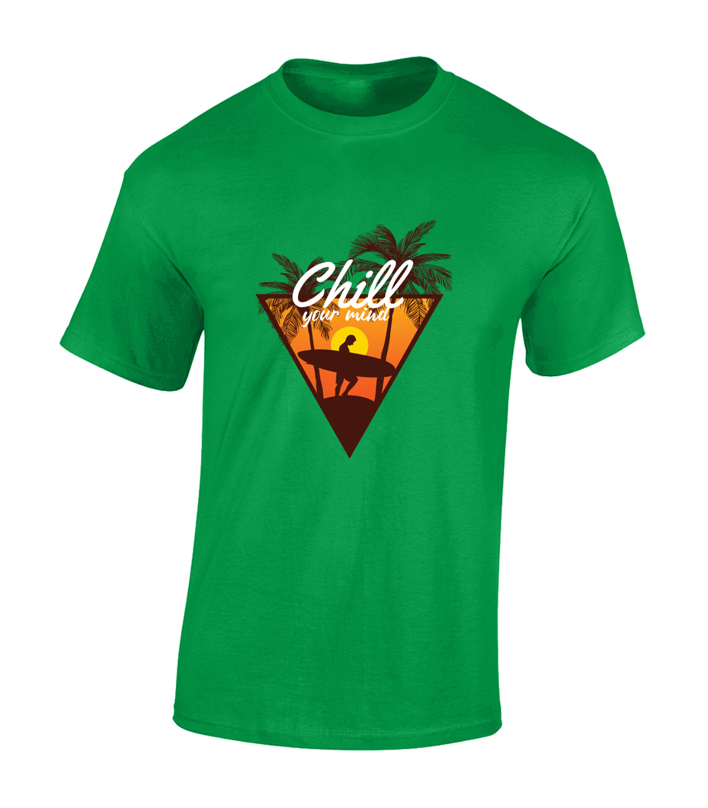 CHILL YOUR MIND MENS T SHIRT COOL SUMMER BEACH CASUAL FASHION DESIGN NEW TOP