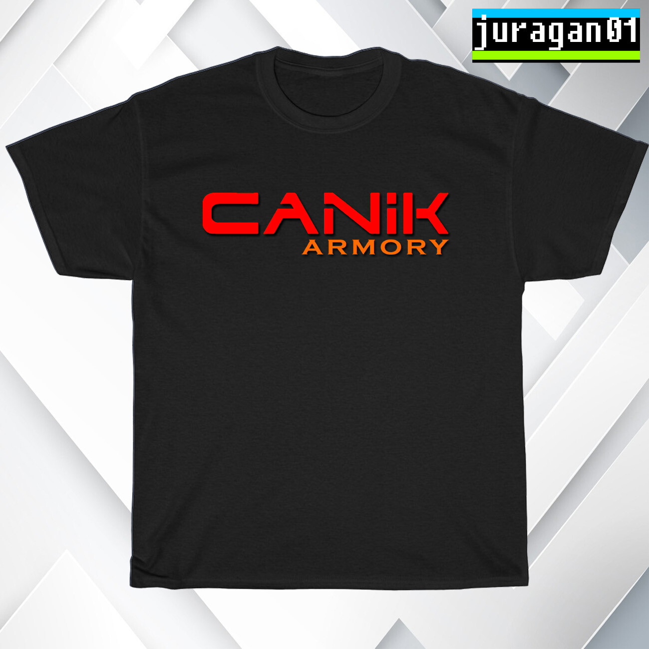 CANIK Superior Firearms Logo Black/Navy/Sport Grey/White Men'sT-Shirt S-5XL gallery