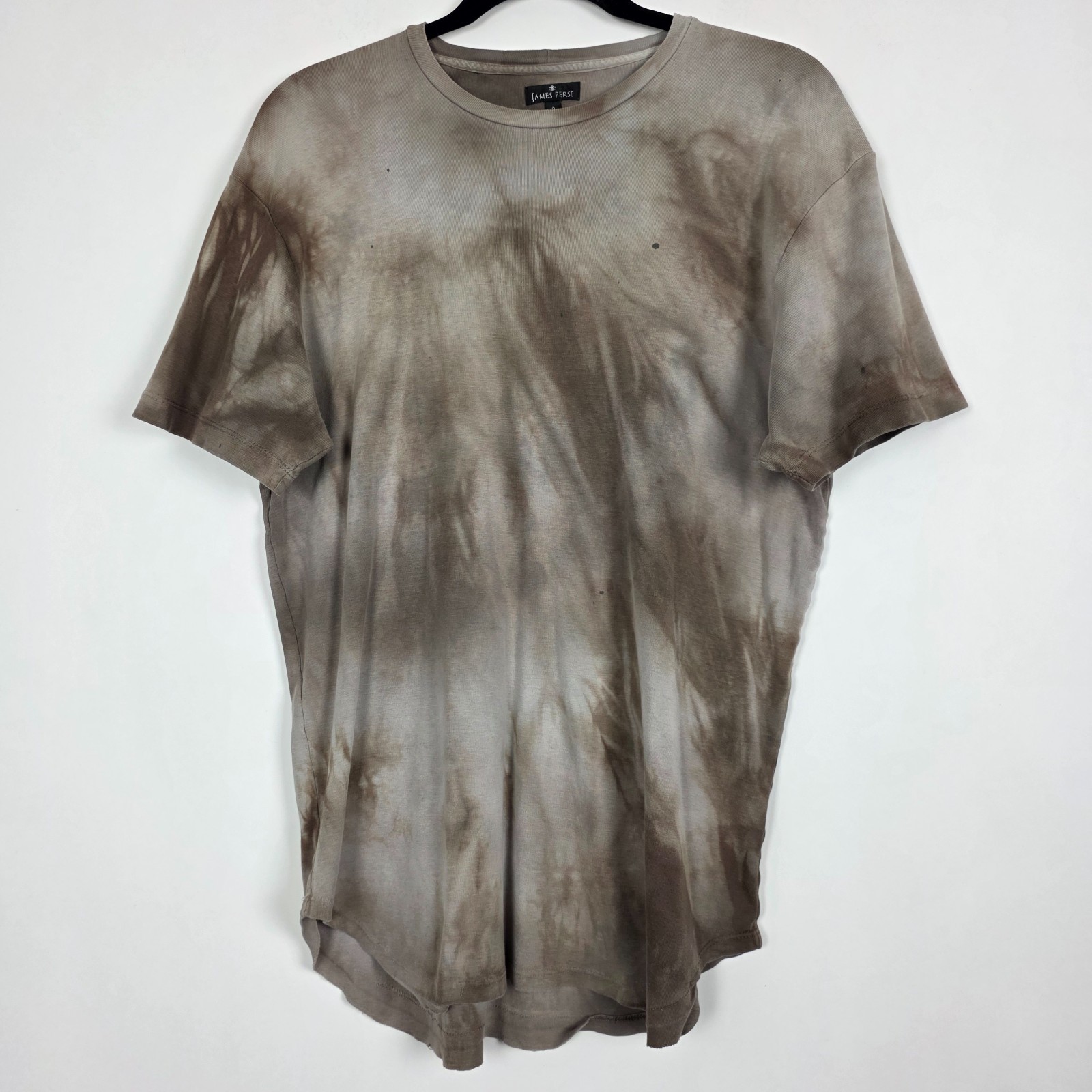 Vintage James Perse Y2K Distressed 100% Cotton Mens Size 2 Short Sleeve T Shirt gallery