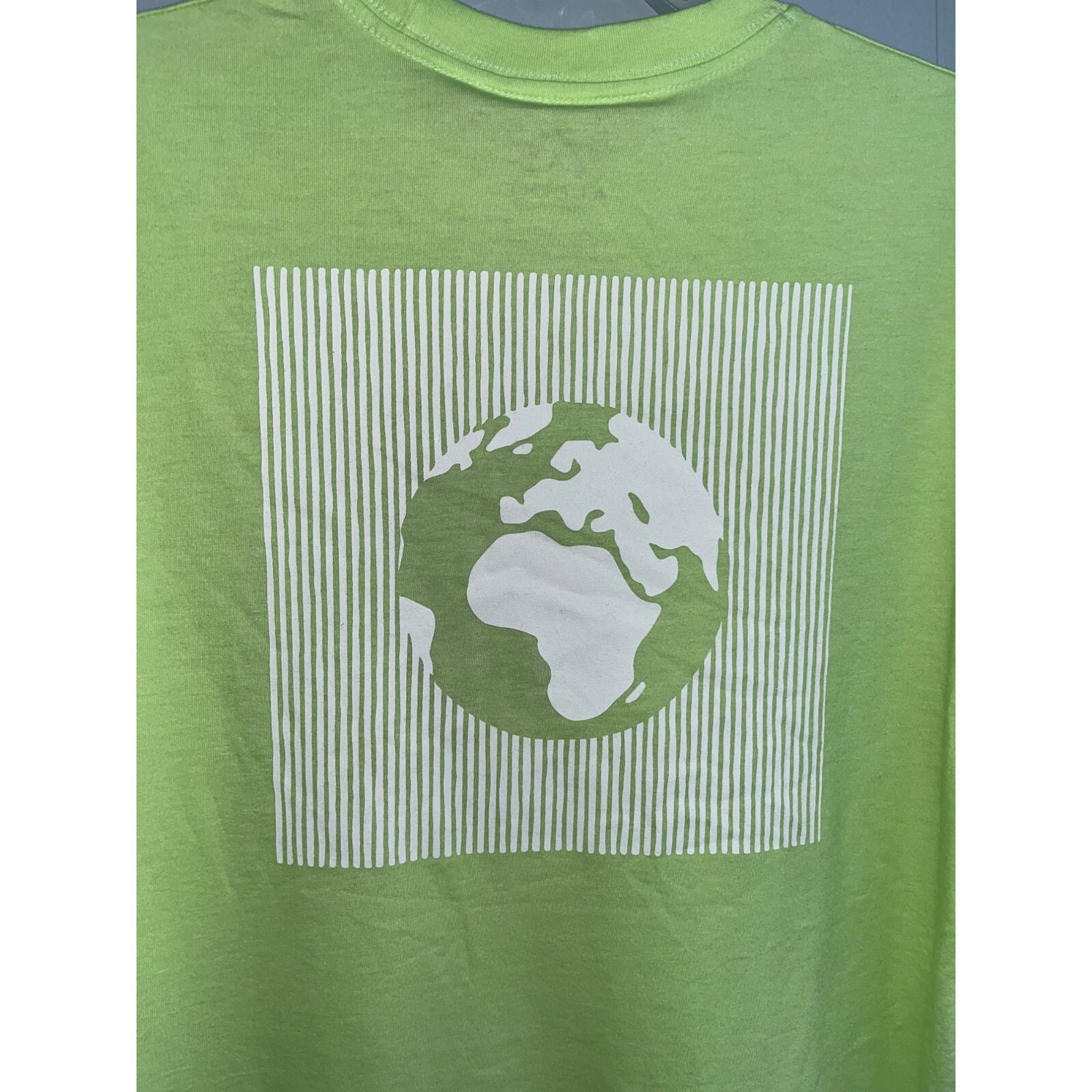 Alpine Design Men's Graphic Tee Lime Green Earth Africa World NWT Large 17008 gallery