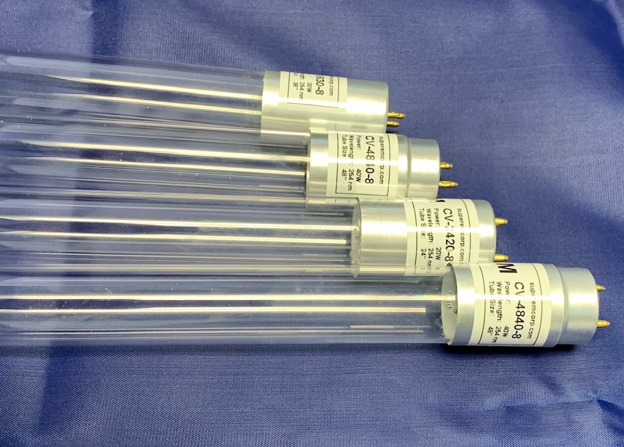 20W UVC  UVC 254 nm 24inch / 2ft T8 Tube  Compatible with Fluorescent 2 Tubes