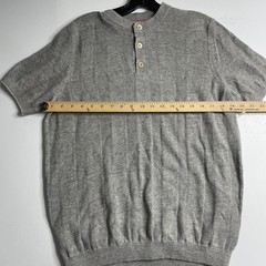 BRUNELLO CUCINELLI Textured Rib Knit T-Shirt Men’s Size US 38 Gray
