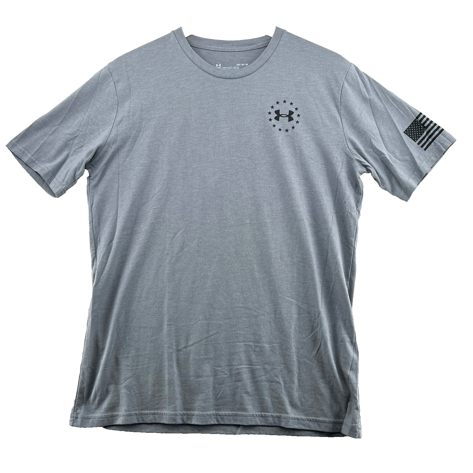 Under Armour Heatgear Loose Fit Men's Size M Solid Gray Crew-Neck T-Shirt gallery