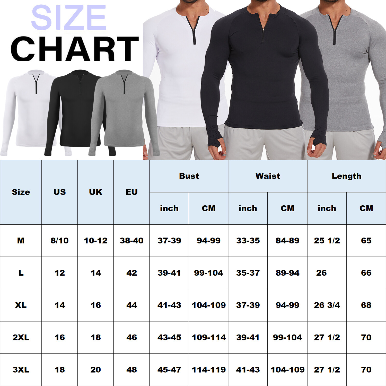 Men's 1/4 Zip Long Sleeve Shirt Quick Dry Running Tops Athletic Quarter T-Shirt gallery