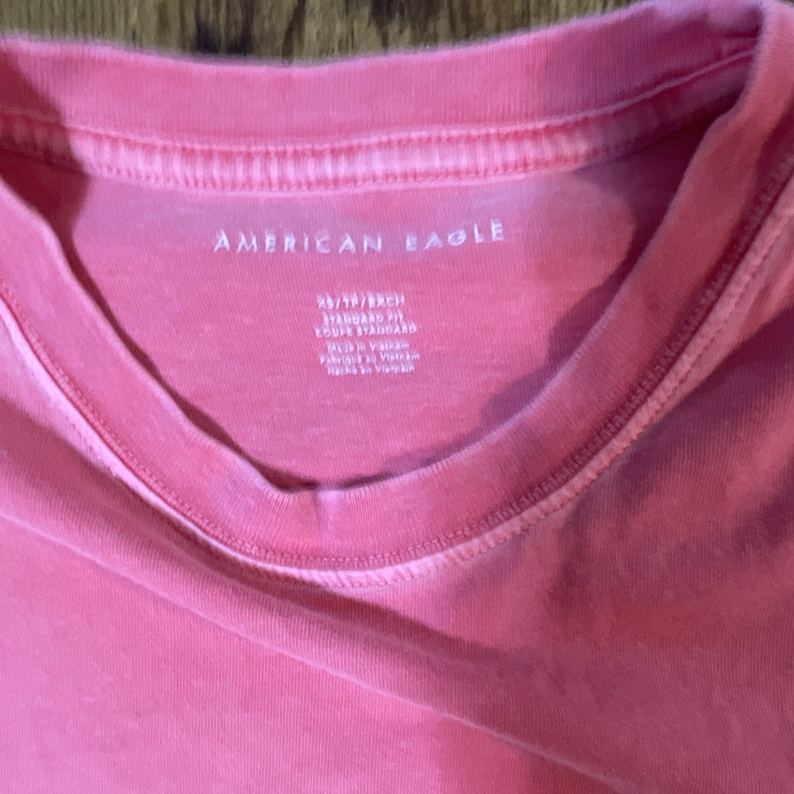 American Eagle Men's Pink Logo Crew Neck Short Sleeve T-Shirt Size M gallery