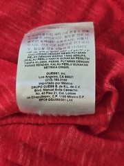 GUESS Jeans Men’s Medium Red Heathered V-Neck Pocket T-Shirt M Short Sleeve