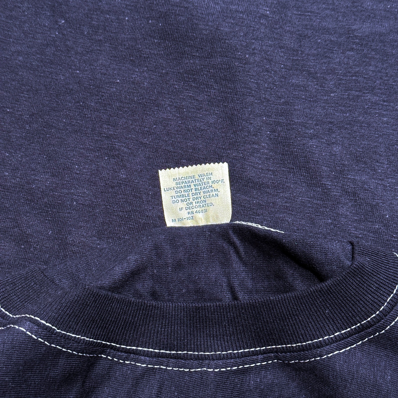 Vintage Signal Adult XL (46) Navy Blue Football Cotton T-Shirt NOS gallery