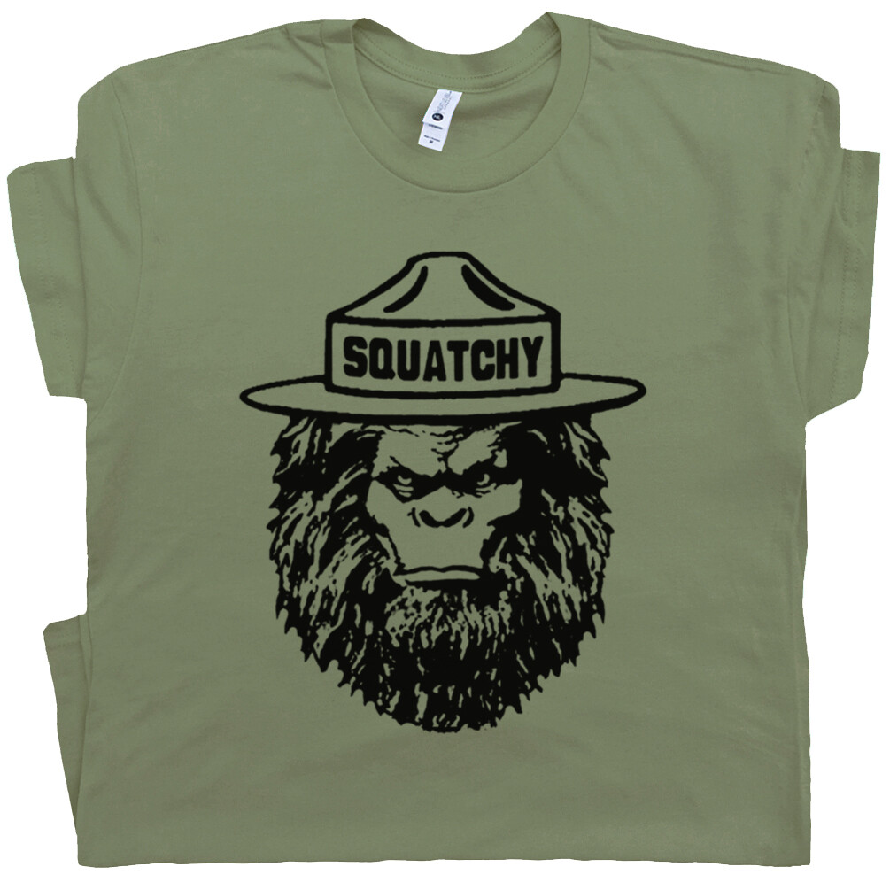 Sasquatch Smokey T Shirt The Bigfoot Bear Funny Camping Hiking Men Women Hiker