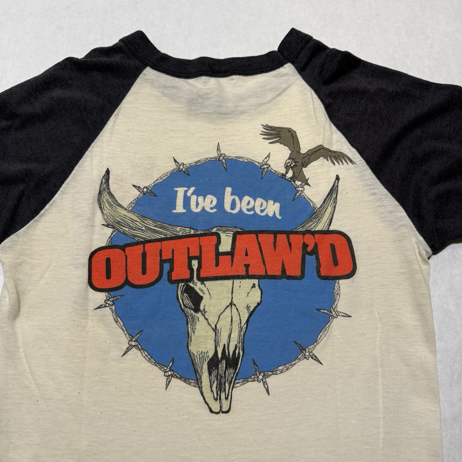 Vintage 80s Outlaws Raglan T Shirt Small Rock Concert 1981 Tour gallery