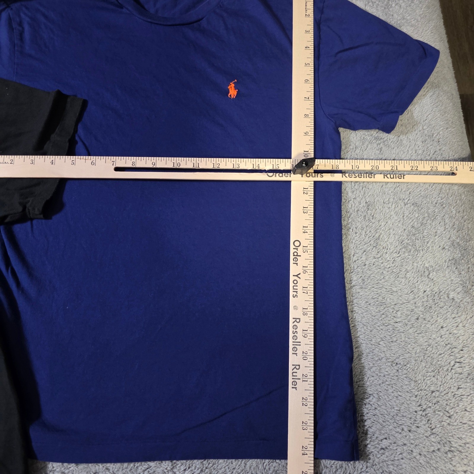 Polo Ralph Lauren Mens S/M 2pk T-Shirt Black Navy Blue Embroidered Pony Logo gallery