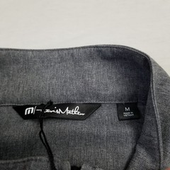 Travis Mathew Jacket Mens Medium Gray Striped Balboa 1/4 Zip Performance Golf