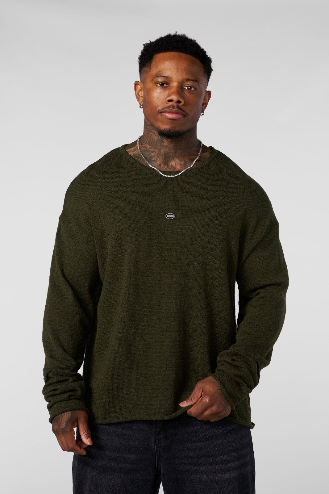 YoungLa 8088 - Natural Form LongSleeve Men’s Shirt - Medium - Olive Green gallery
