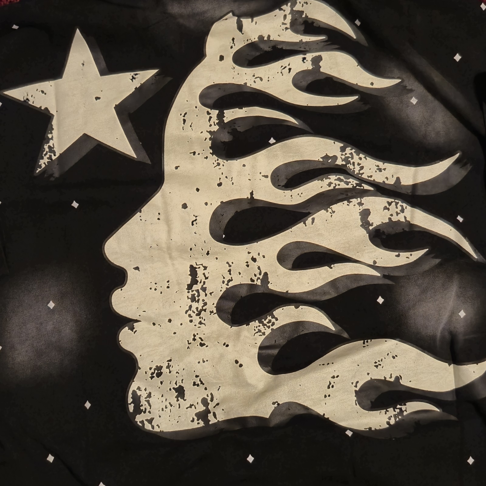 Hellstar Faded Black Sparkle Graphic Tee Mens Large NWT Oversized Y2K Streetwear gallery