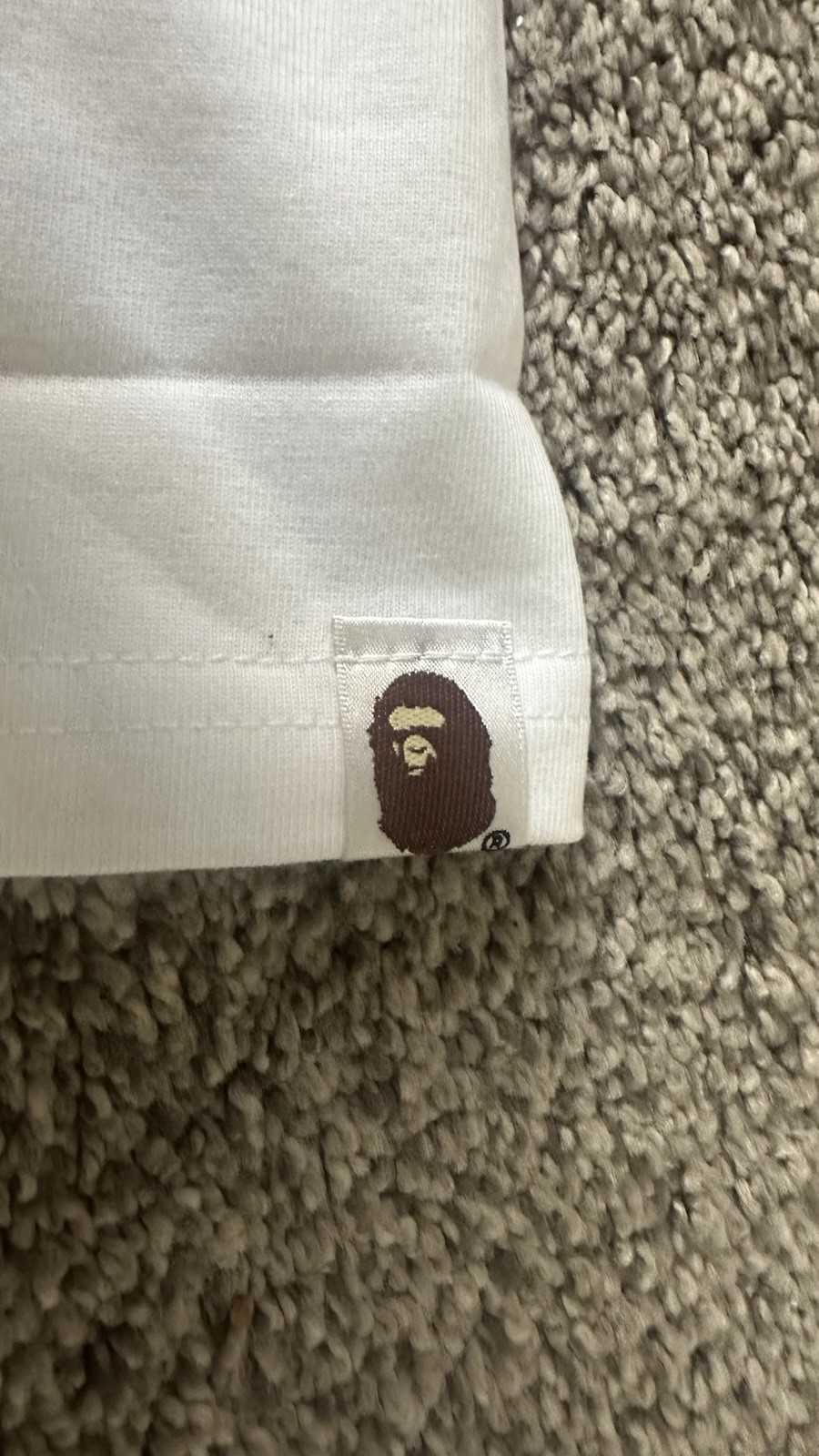 A Bathing Ape BAPE Mens Size M White Camo Ape Head Logo Graphic Tee Crew Neck gallery