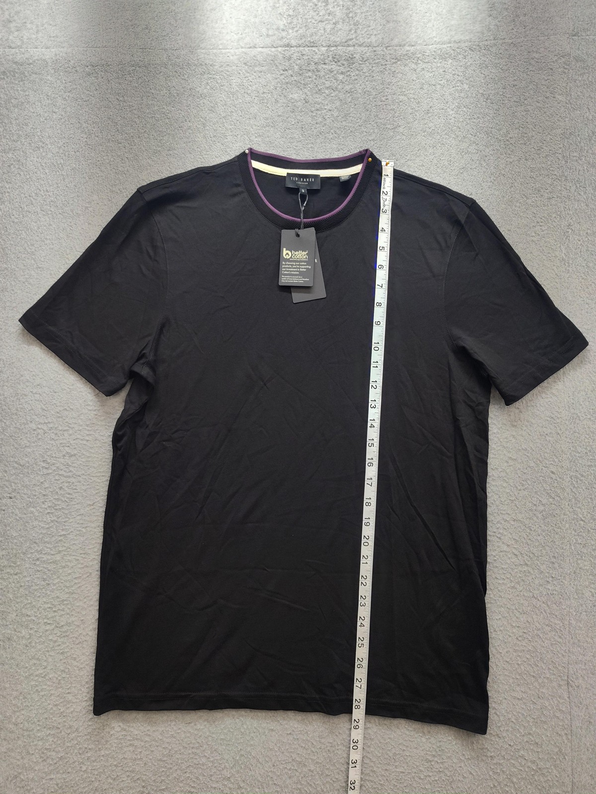 Ted Baker Shirt Mens Medium Black Crew Neck Modal Cotton Short Sleeve Tee gallery