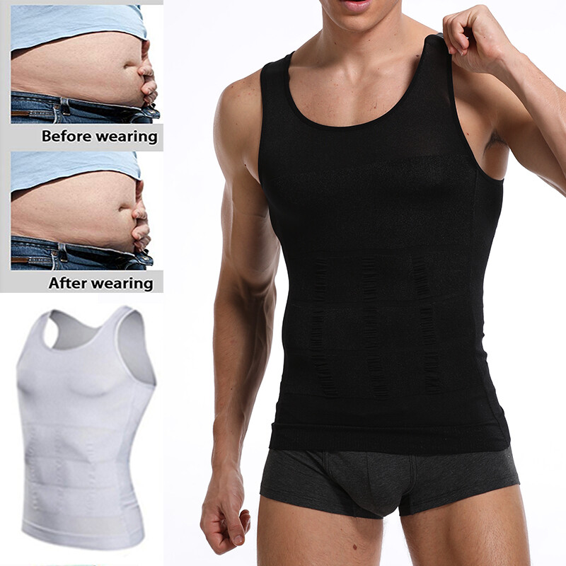 Men Slim Shirt Body Slimming Vest Tummy Shaper Belly Girdle Underwear Shapewear gallery