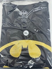 BATMAN ORIGINAL LOGO BLACK YELLOW DISTRESS T SHIRT OFFICIAL ITEM