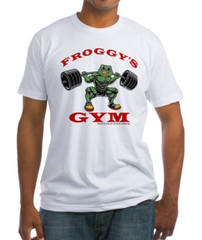 FROGGY’S GYM Workout Bodybuilding Exercise Old School Squat Logo T-Shirt NEW
