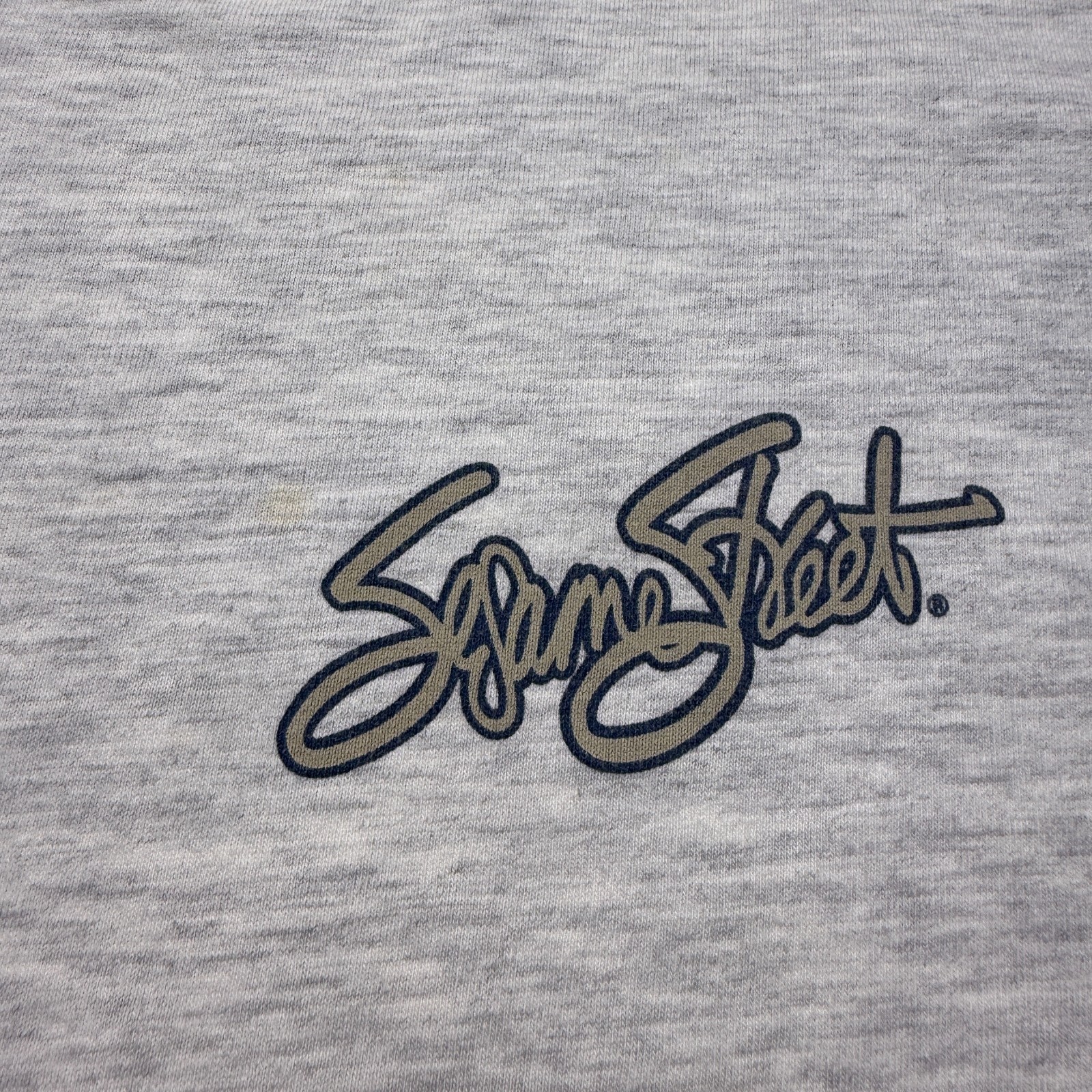 Vintage 90s Sesame Street Script Logo Short Sleeve Heather Shirt USA Size Small gallery