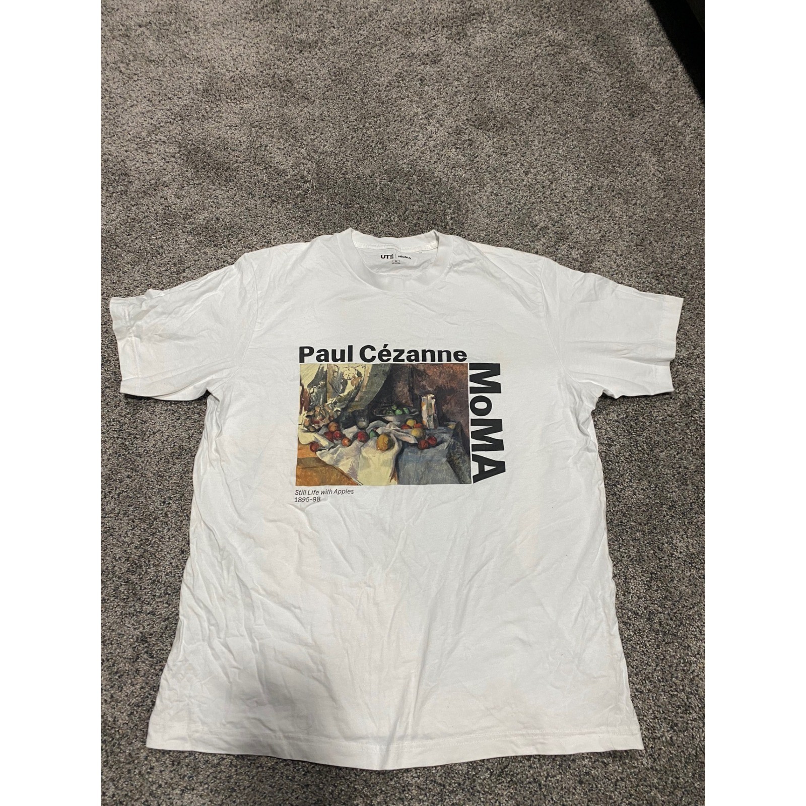 Uniqlo UT MoMA Paul Cezanne Still Life with Apples Graphic T-Shirt White XL gallery