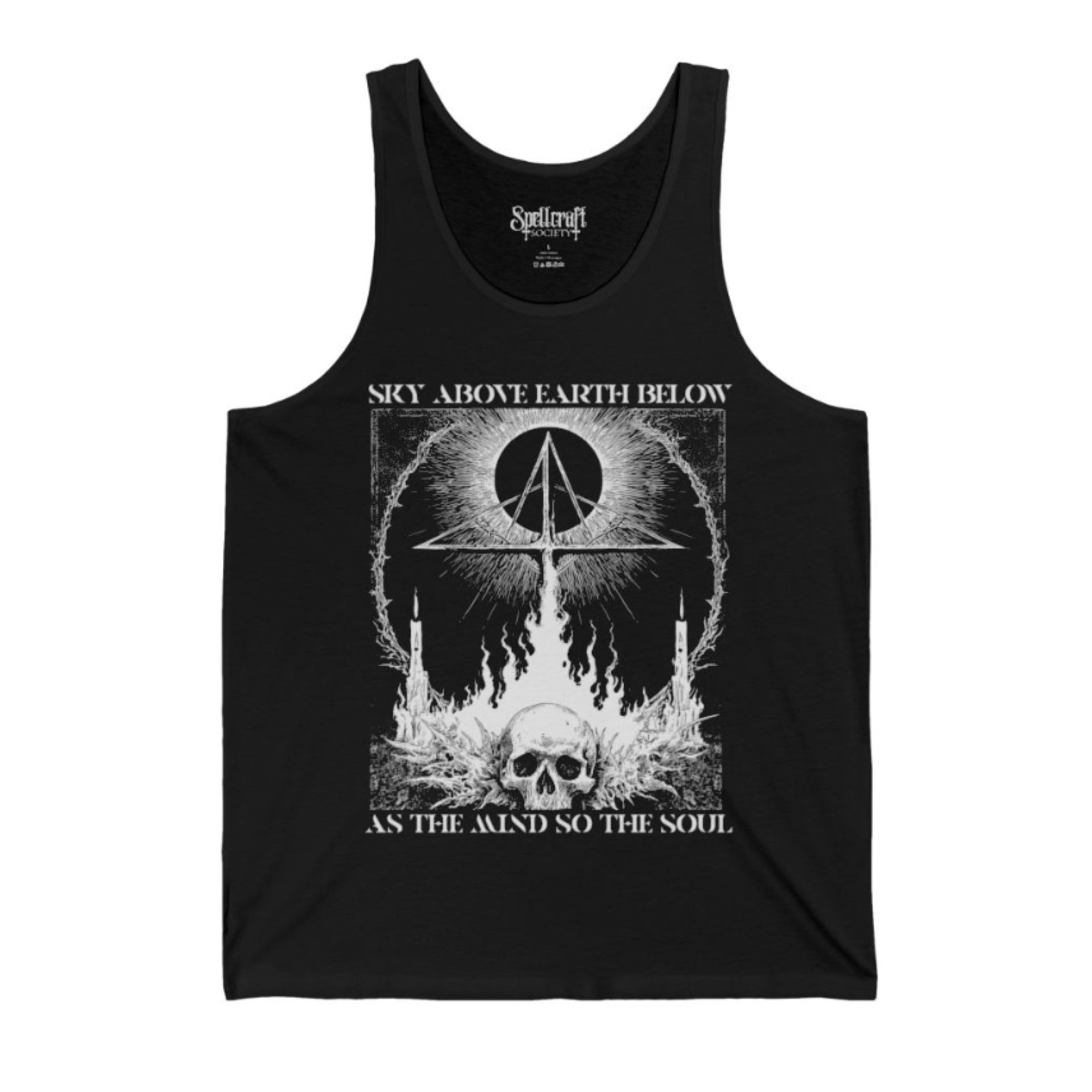 Occult Skull Unisex Graphic Tank Top Weirdcore Trippy Gothic Shirt Goth Tank Top gallery