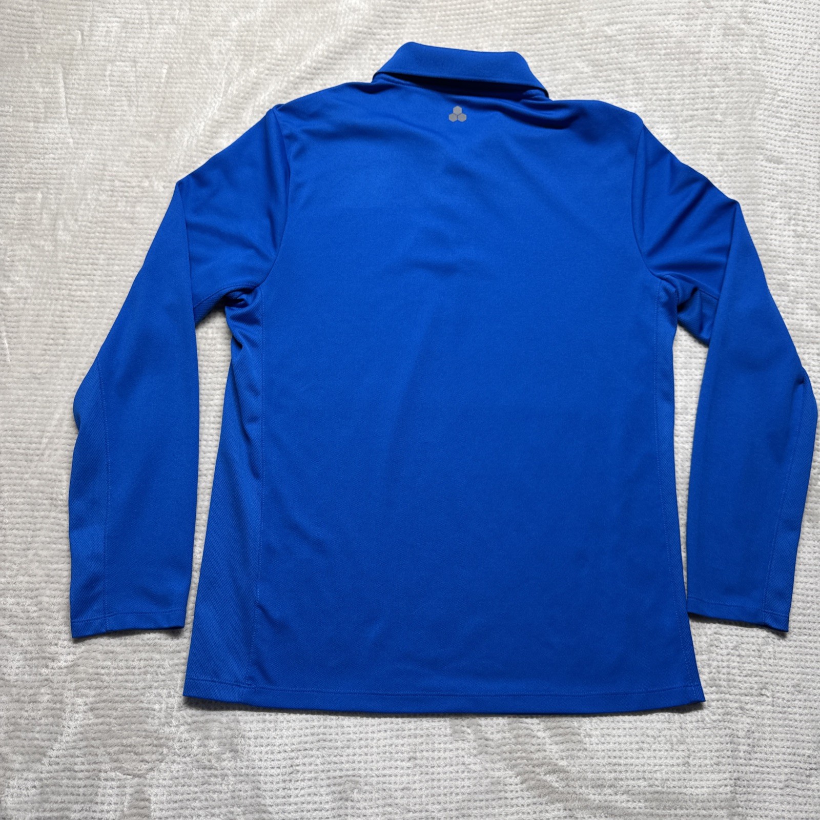 Tek Gear Performance Polo Long Sleeve Shirt, Men's Size Medium, Blue, gallery