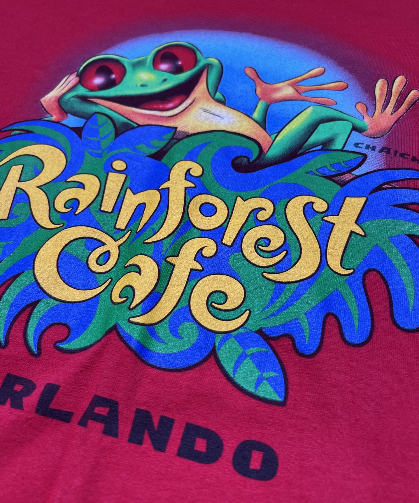 VINTAGE Y2K Rainforest Cafe Orlando Tee Red XL gallery