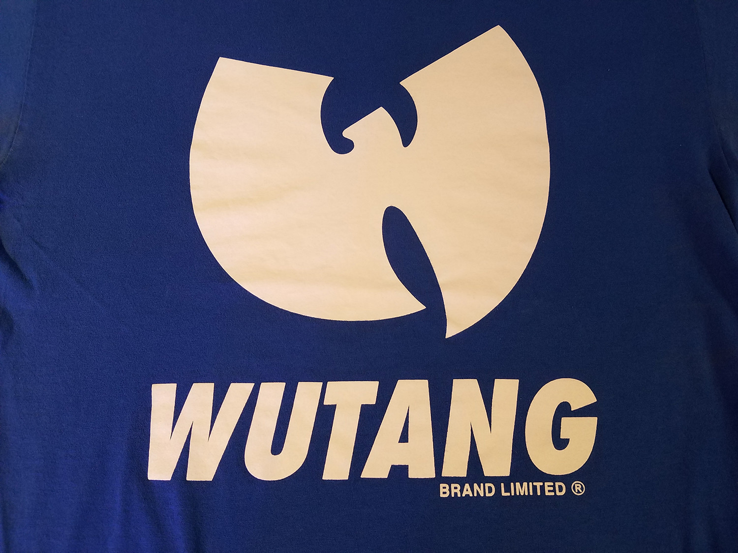 RARE Wutang Brand Limited Blue W Crew Neck T-Shirt Men's Medium gallery