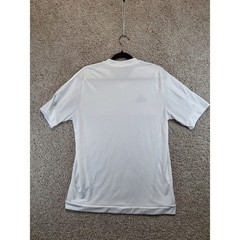 Adidas Shirt Mens Medium White Climacool Training V-Neck Athletic Summer