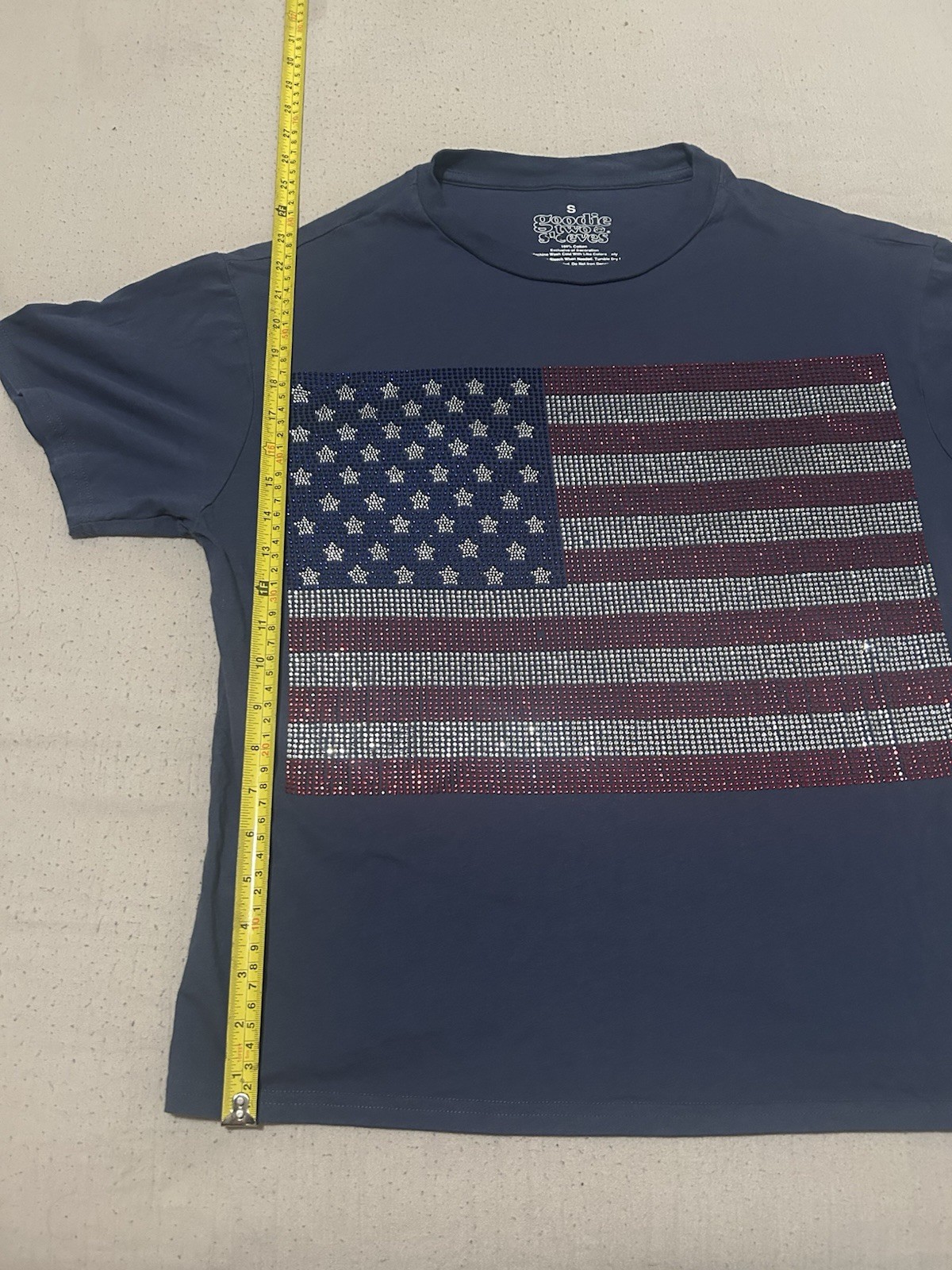 Goodie Two Sleeves Mens Flag T Shirt Size Small Short Sleeveless Round Neck. gallery