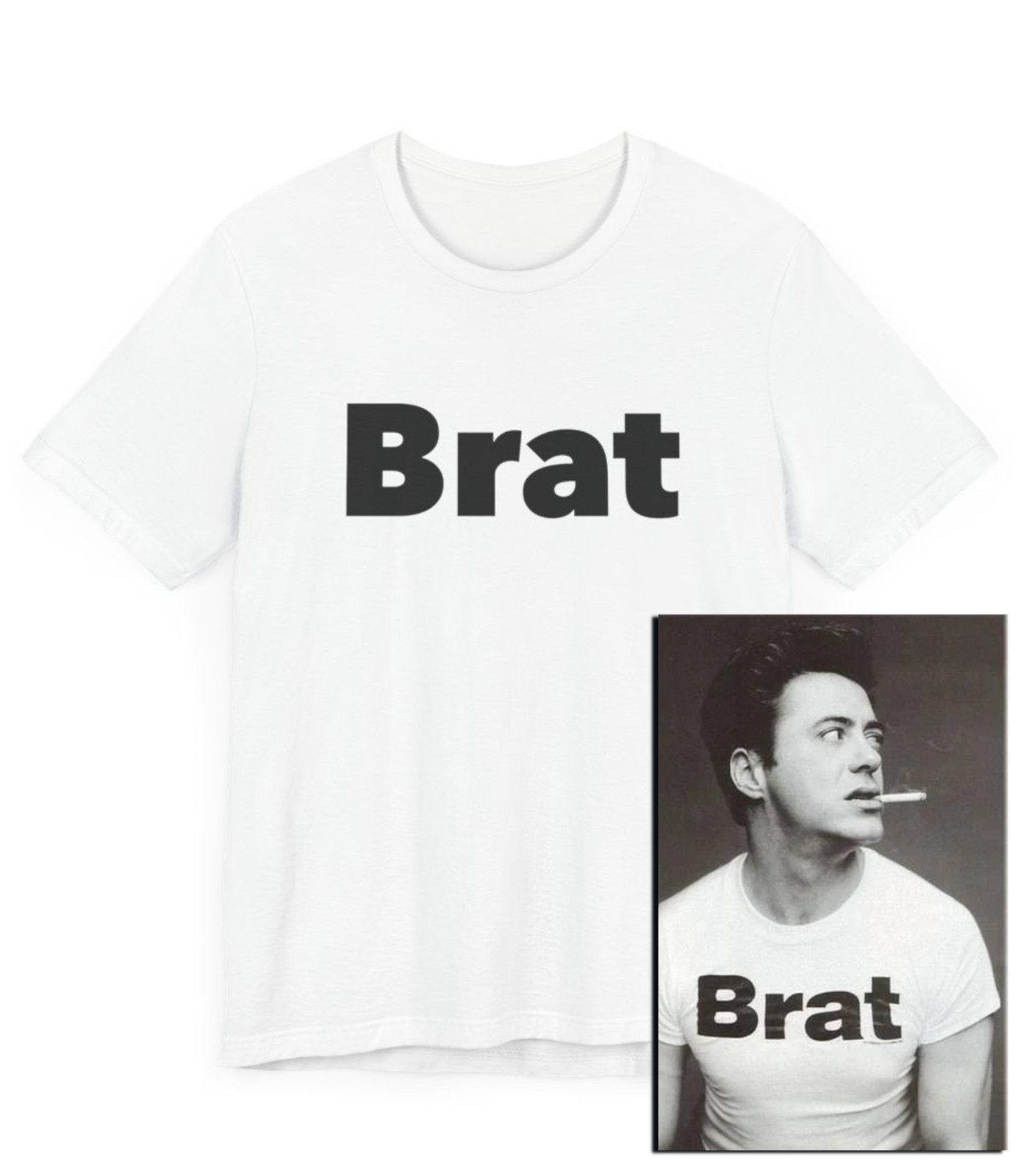 Brat T-Shirt, Brat pack, Robert Downey Jr, John Hughes, The Breakfast Club, 80s