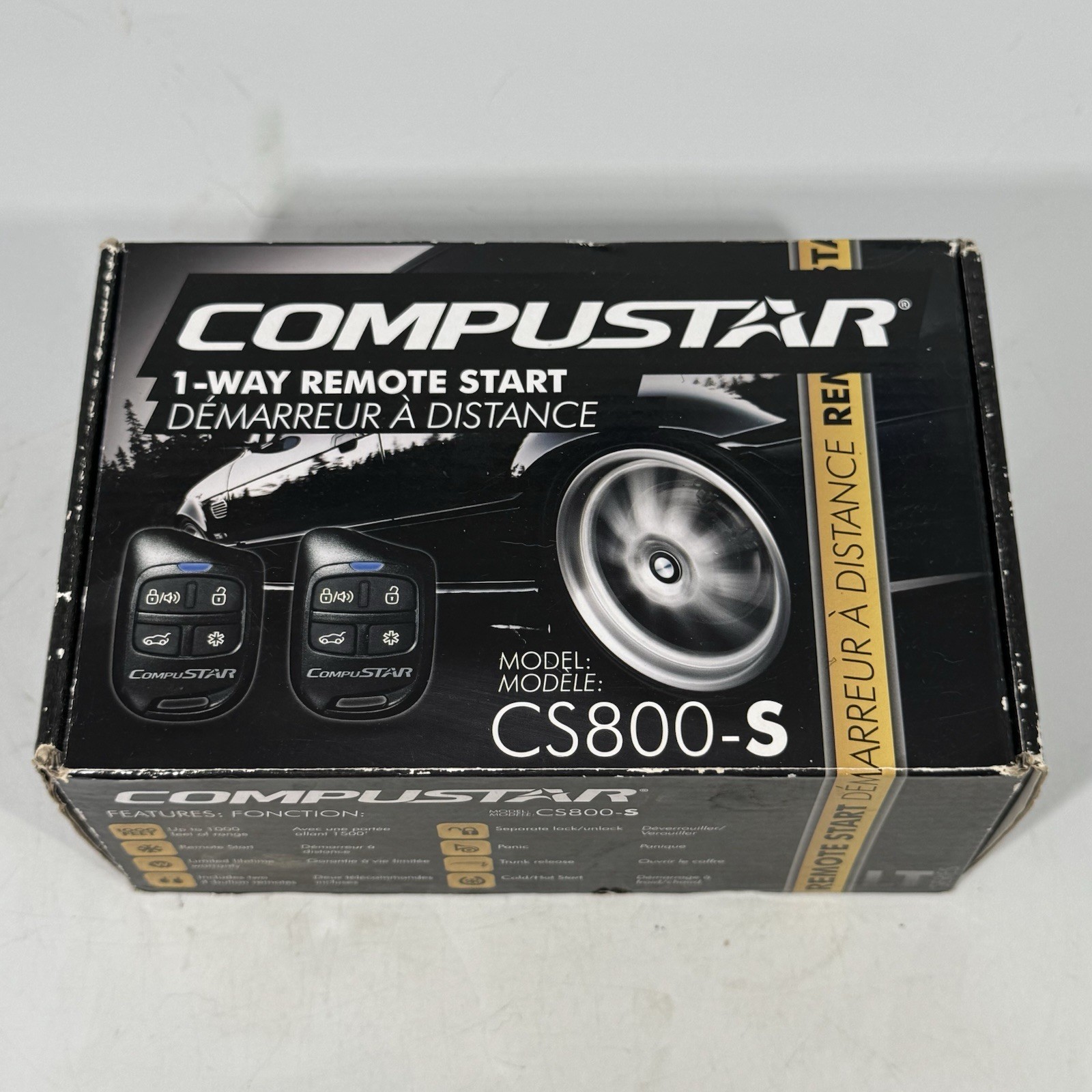 Compustar Cs800-s 1-way Remote Start With 2 4-button Remotes 1000 Feet Range
