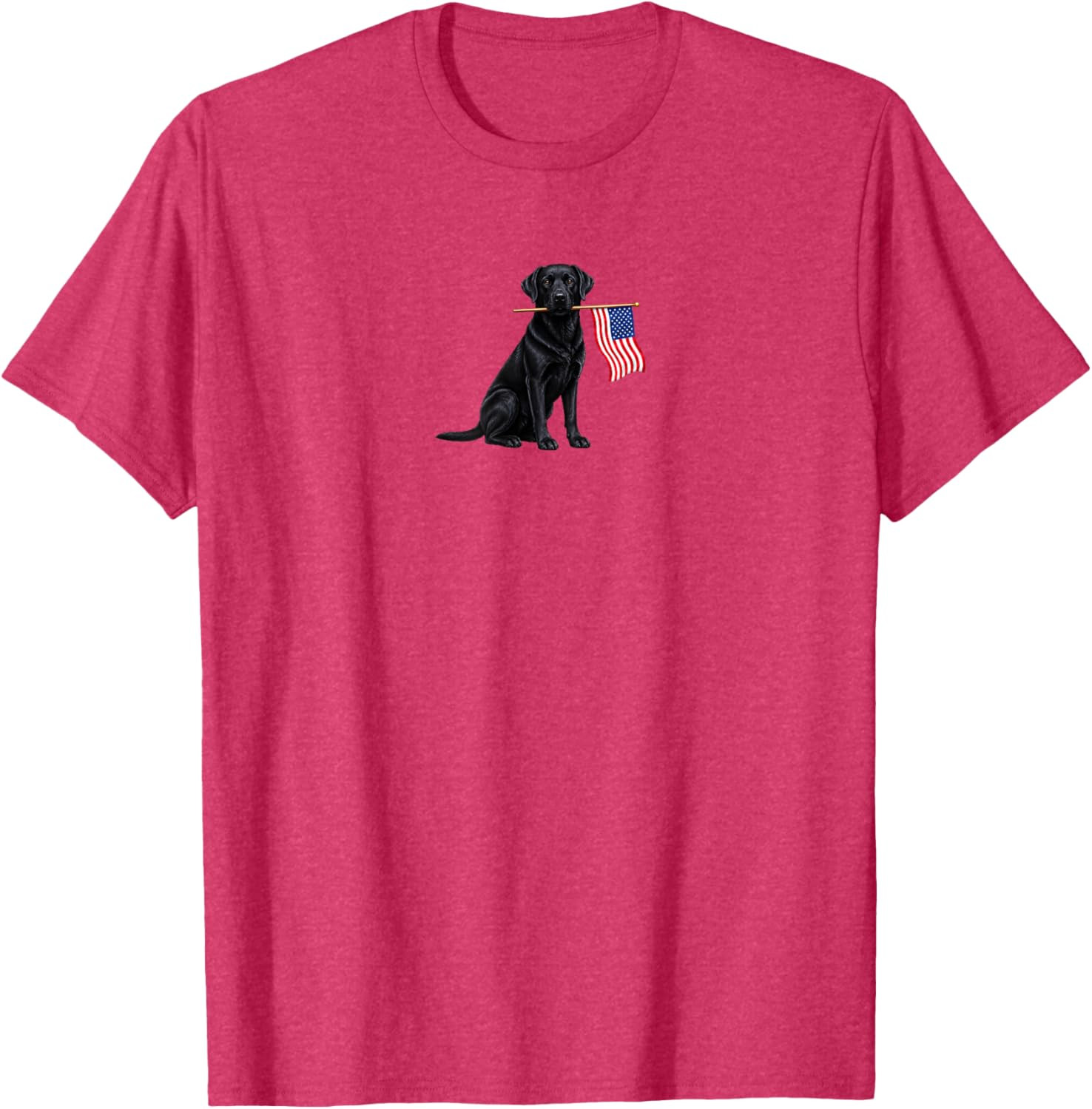 Black Labrador Retriever Holding American USA Flag 4 of July T-Shirt Gift S-5XL gallery