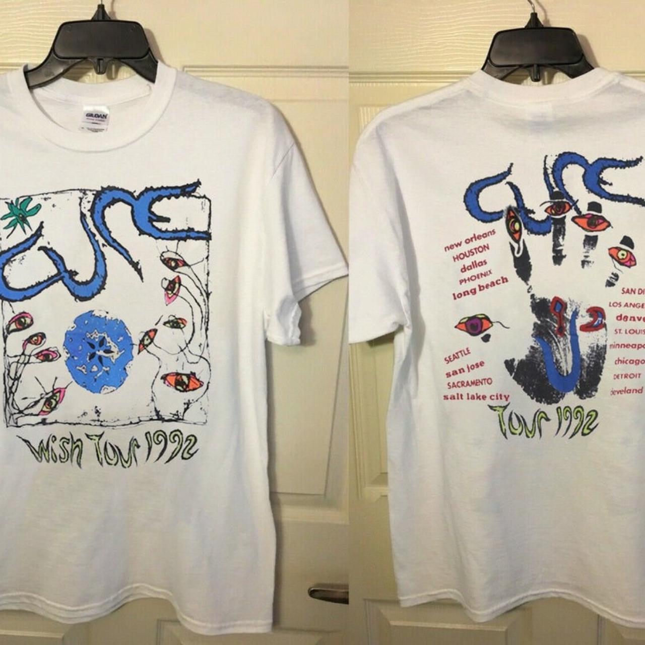 1992 The Cure Wish Tour 2 Side White Unisex T-shirt Men Women S-5XL KH14076