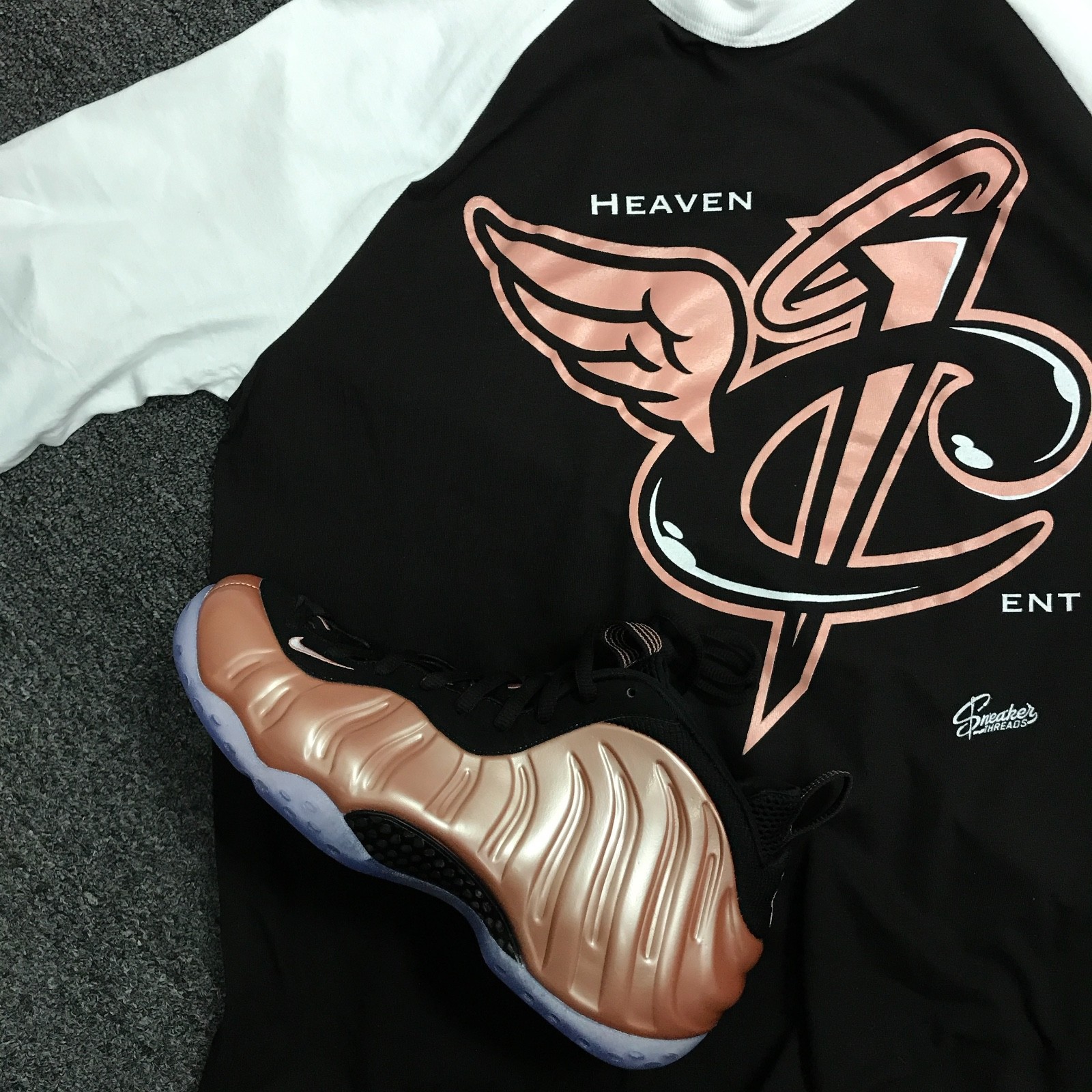 Raglan Shirt Match Foamposite Elemental Rose Foams – Heaven Cent Tee