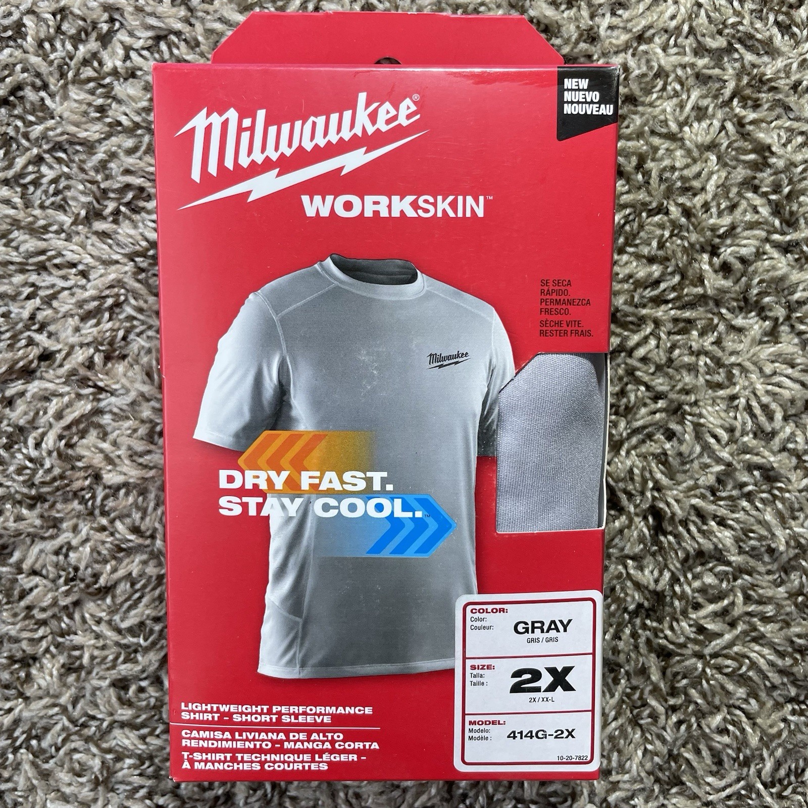 Milwaukee Workskin Performance T Shirt Short Sleeve Crew Men’s Size 2XL Gray NEW gallery