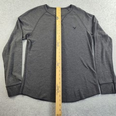 American Eagle Legend LG Athletic Thermal Shirt Black Raglan Sleeve B49.1GA3600
