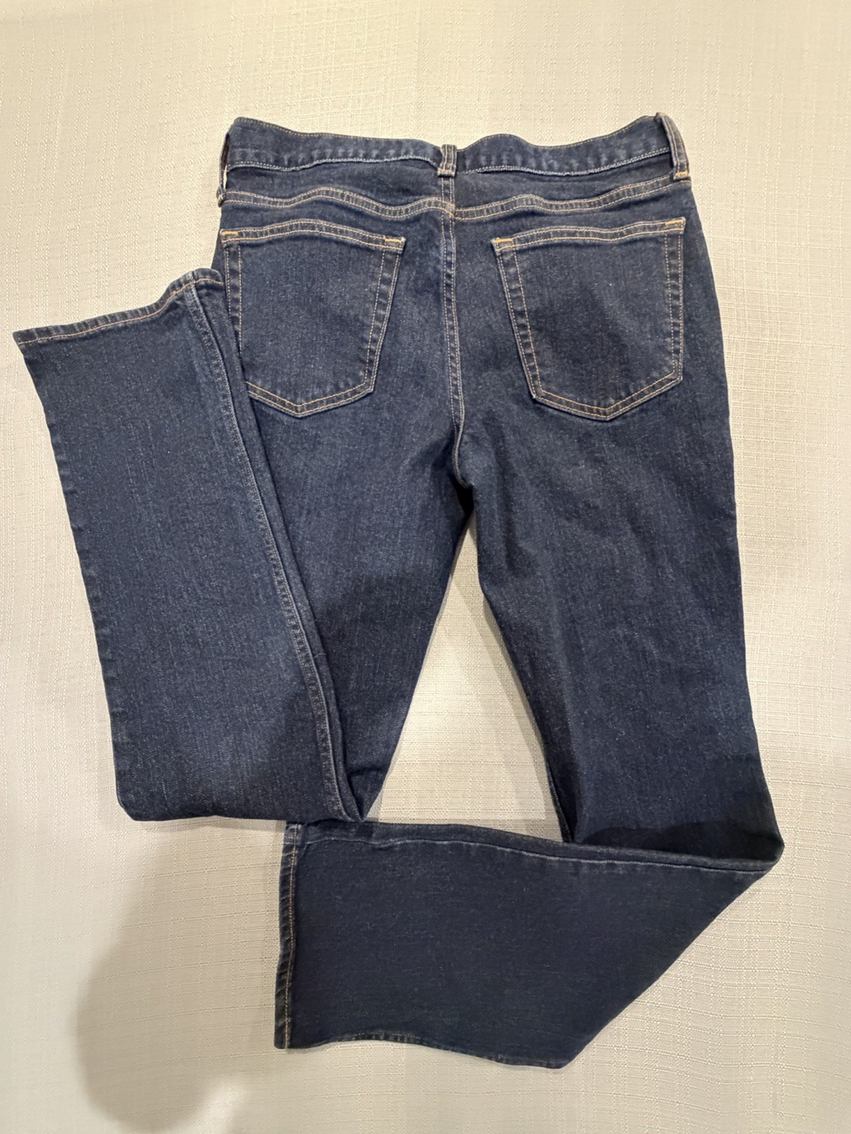 Old Navy Men's 31x34 Bootcut Jeans Dark Blue Denim 5-Pocket Button Zip gallery