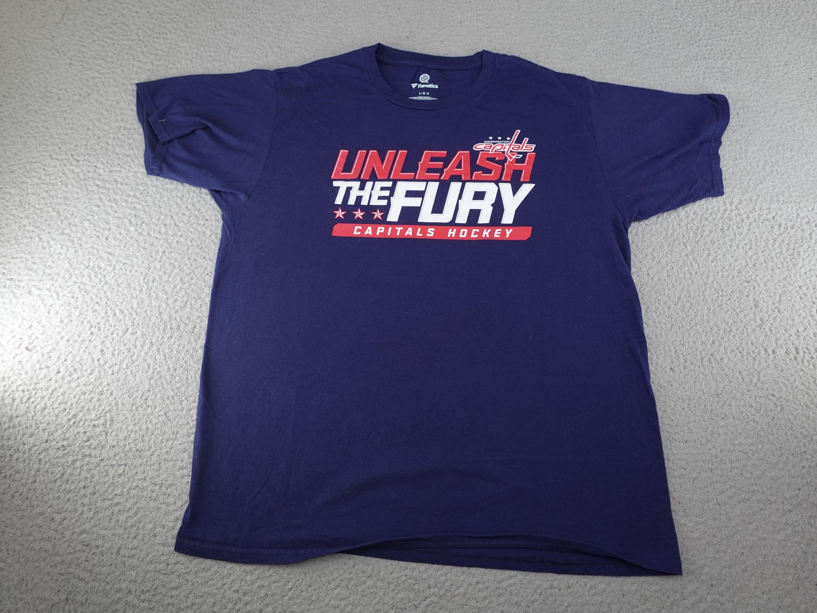 Washington Capitals Shirt Mens Large Unleash The Fury Fanatics NHL Hockey Tee gallery