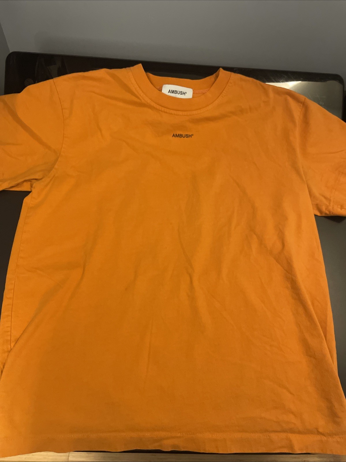 AMBUSH Men’s Tee, Sz 4, Orange 100% Cotton Logo Version Limited Edition Japan gallery