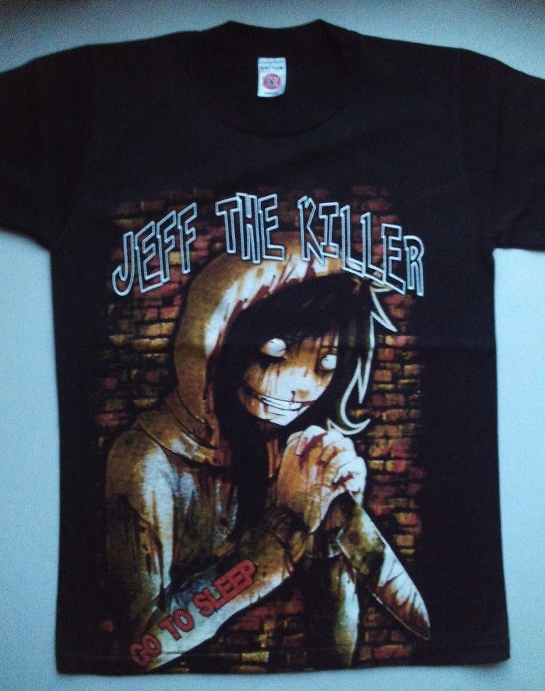 JEFF THE KILLER SHIRT,CREEPYPASTA SLENDERMAN HORROR ANIME MANGA DOUBLE SIDED gallery