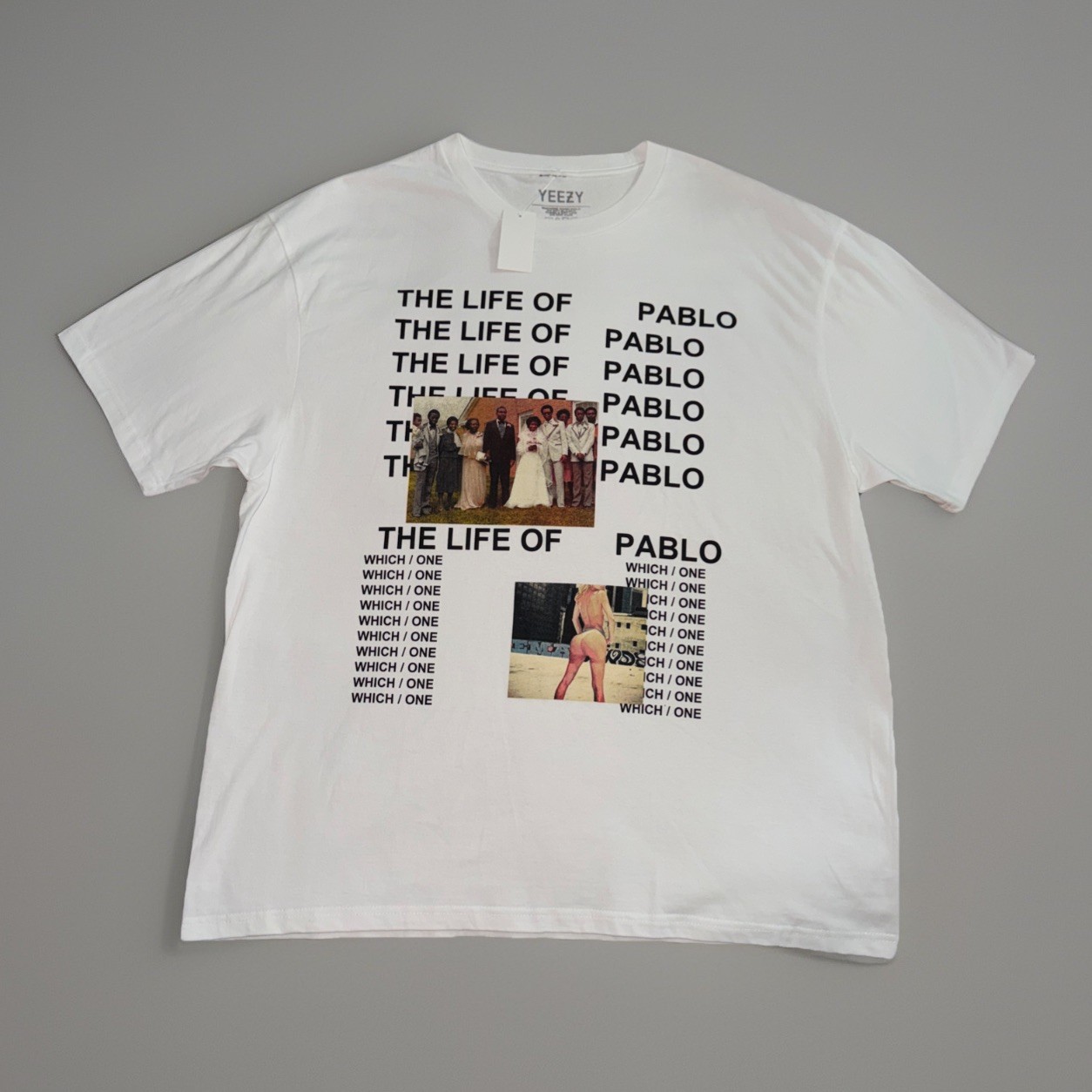 NWT Kanye West The Life of Pablo Tour Yeezy White Graphic T-shirt Size Men’s 4XL