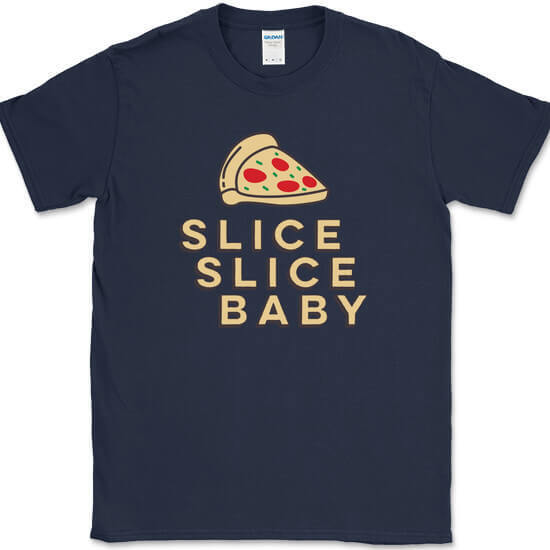 Slice Slice Baby T-Shirt Funny Pizza Ice Ice Food Humor Graphic Tee gallery