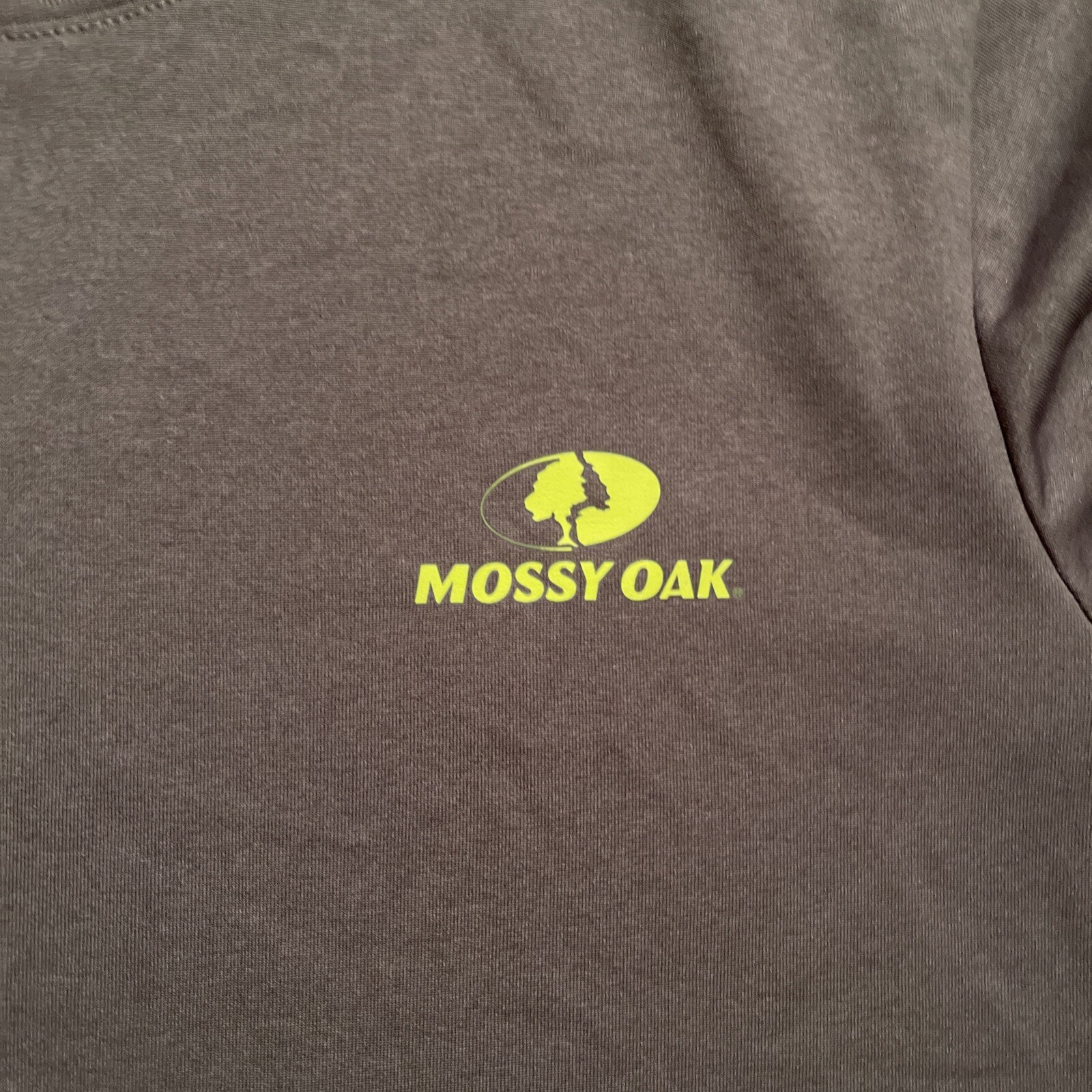 Mossy Oak Mens Size M Short Sleeve Gray T Shirt 100% Polyester Outdoor Hunting gallery