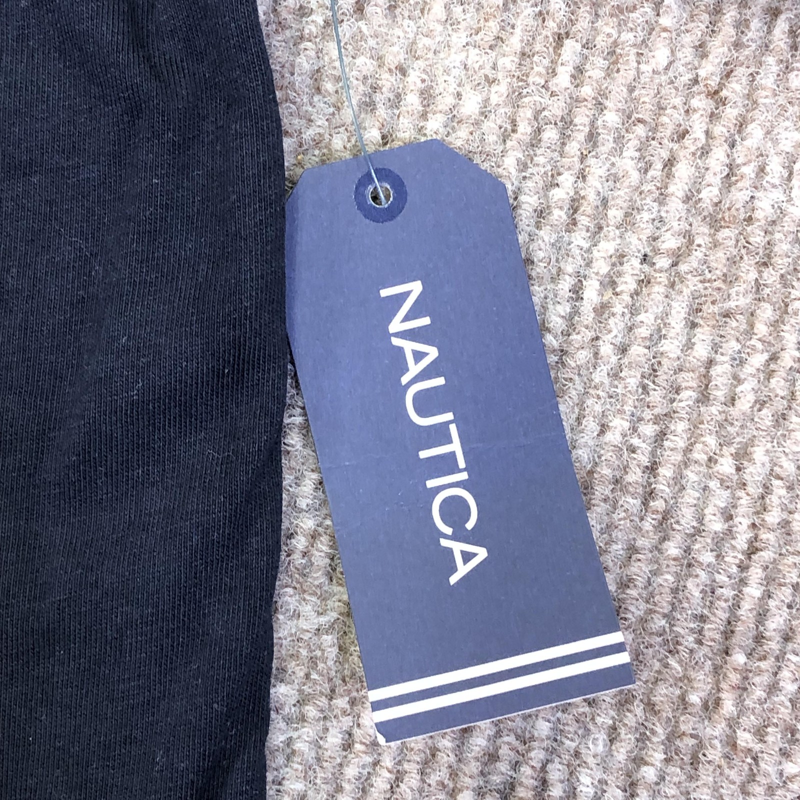 Nautica Shirt Mens Medium Navy Big Logo Flags Graphic Tee Tagless Nautical gallery