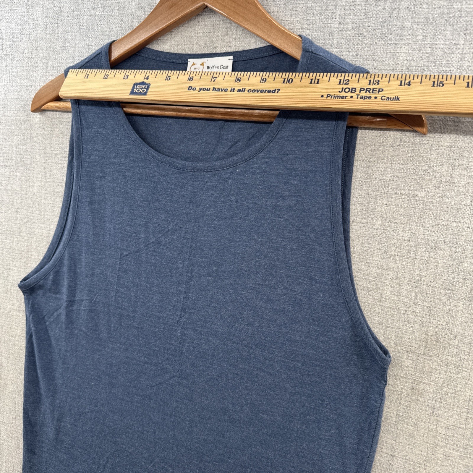 Wolf vs Goat Bamboo Tank Top Shirt Mens XXS 2XS Blue Sleeveless Soft Basic Italy gallery
