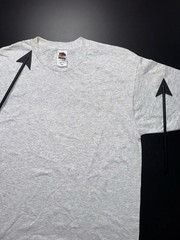 Vintage NOS Large Ash Gray Blank Fruit Of The Loom Best T-shirt. Double Stitch.