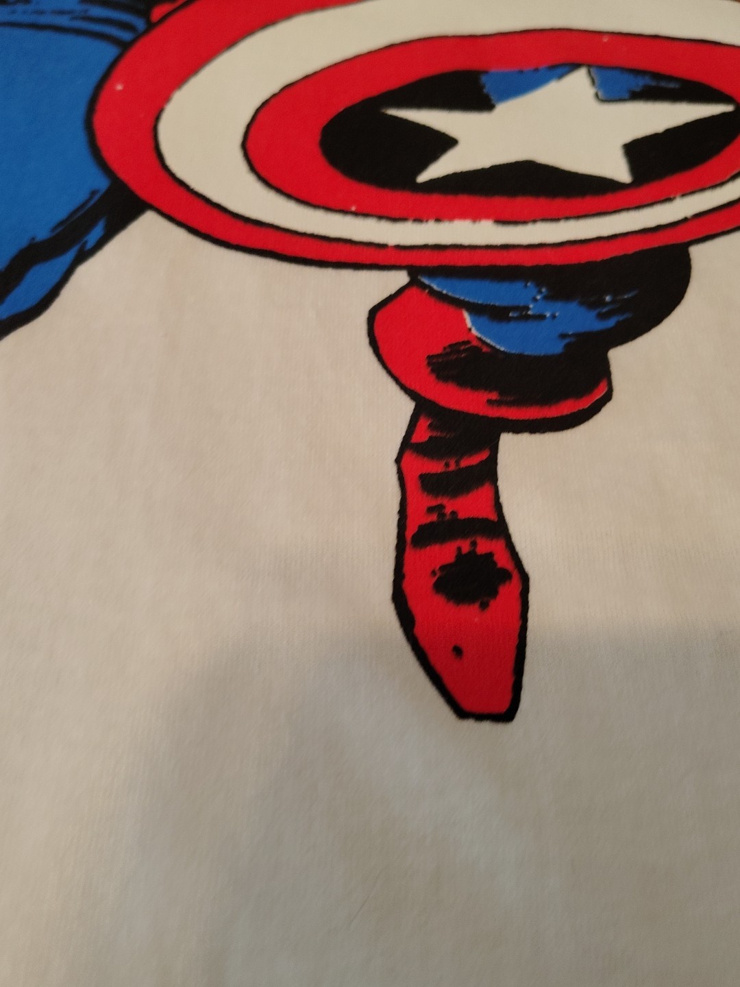 Captain America White T shirt 2XLT New And Never Used Large W/Long Length Marvel gallery