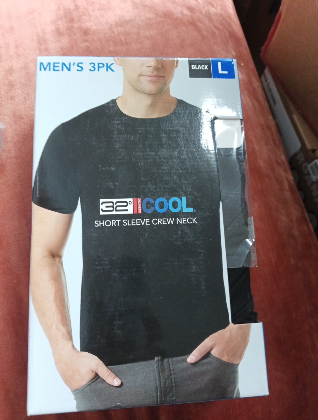 NEW 32 Degrees Cool Men's 3 Pack Short Sleeve Crew Neck black Large L gallery